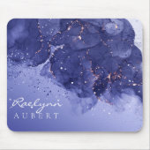 Dark Violet Watercolor Ink Glitzer individuell anp Mousepad (Vorne)
