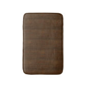 Dark Walnut Brown Bamboo Wood Grain Look Badematte (Vorderseite Vertikal)