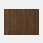 Dark Walnut Brown Bamboo Wood Grain Look Fußmatte (Vorderseite)