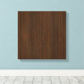 Dark Walnut Brown Bamboo Wood Grain Look Leinwanddruck (Insitu (Holzboden))