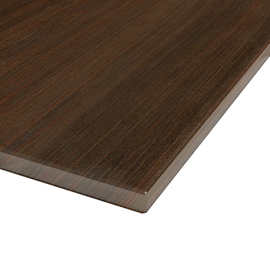 Dark Walnut Brown Bamboo Wood Grain Look Schneidebrett (Ecke)