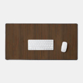 Dark Walnut Brown Bamboo Wood Grain Look Schreibtischunterlage (Tastatur & Maus)