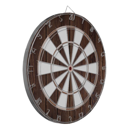 Dark Walnut Midjahrs Moderne Dartscheibe (Vorderseite Links)