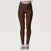 Dark Walnut Woodgrain Elegante Leggings (Vorderseite)