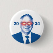 Dark Walz 2024 Button (Vorderseite)