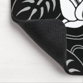 Dark Water Lily Motif Mousepad (Ecke)