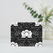 Dark Water Lily Motif Postkarte (Stehend Vorderseite)