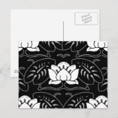 Dark Water Lily Motif Postkarte (Vorne/Hinten)