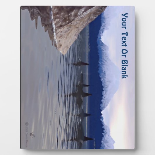 Dark Water Orca Fotoplatte (Vorderseite)