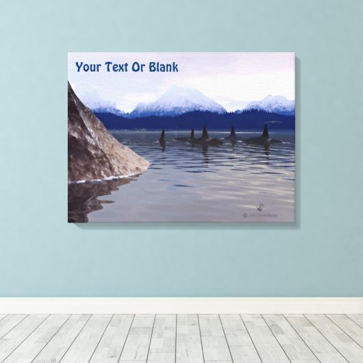 Dark Water Orca Leinwanddruck (Insitu (Holzboden))