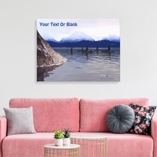 Dark Water Orca Leinwanddruck (Insitu (Wohnzimmer))