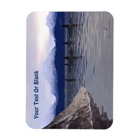 Dark Water Orca Magnet (Vertikal)