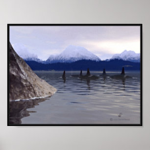 Dark Water Orca Poster