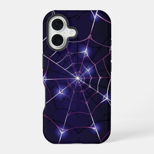 Dark Web & Silver Spider iPhone 16 Hülle (Rückseite)