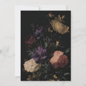 Dark Wedding Romantic Moody Blume Malerei Save The Date (Rückseite)
