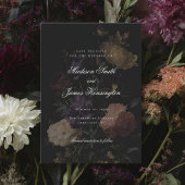Dark Wedding Romantic Moody Blume Malerei Save The Date