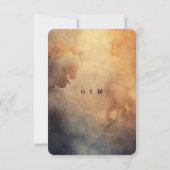 Dark Western Gothic Bull Skull & Velvet Roses Save The Date (Rückseite)