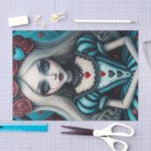 Dark Whimisical Goth Alice Decoupage Paper Seidenpapier (Handwerk)