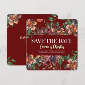 Dark Wild Blume Save the Date Einladung (Vorne/Hinten)