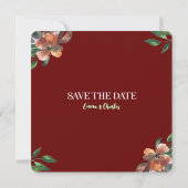 Dark Wild Blume Save the Date Einladung (Rückseite)