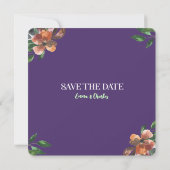 Dark Wild Blume Save the Date Einladung (Rückseite)