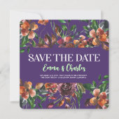 Dark Wild Blume Save the Date Einladung (Vorderseite)