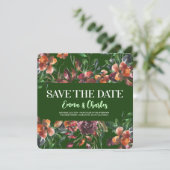 Dark Wild Blume Save the Date Einladung (Stehend Vorderseite)