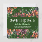 Dark Wild Blume Save the Date Einladung (Vorderseite)