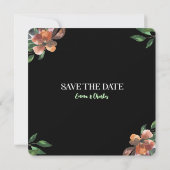 Dark Wild Blume Save the Date Einladung (Rückseite)