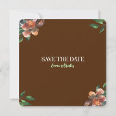 Dark Wild Blume Save the Date Einladung (Rückseite)