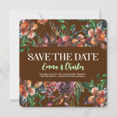 Dark Wild Blume Save the Date Einladung (Vorderseite)