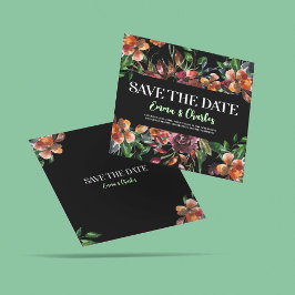 Dark Wild Blume Save the Date Einladung