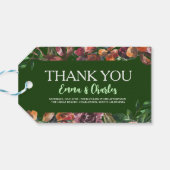 Dark Wild Blume Save the Date Geschenkanhänger (Rückseite Horizontal)