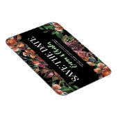 Dark Wild Blume Save the Date Magnet (Rechte Seite)