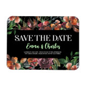 Dark Wild Blume Save the Date Magnet (Horizontal)
