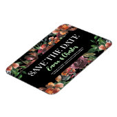 Dark Wild Blume Save the Date Magnet (Linke Seite)