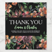 Dark Wild Blume Save the Date Weinetikett (Einzelnes Label)