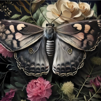 Dark Wings Bloom Seidenpapier