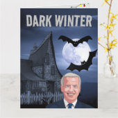 DARK WINTER FUNNY JOE BIDEN CHRISTMAS BIG CARD KARTE (Gelbe Blume)