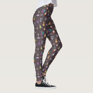 Dark Witch Posts Halloween Leggings