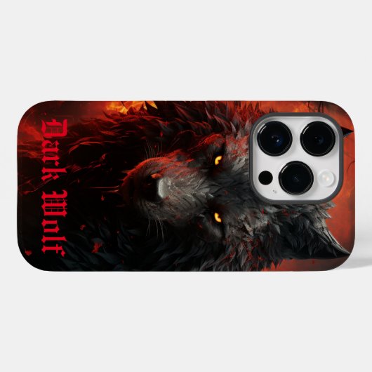 Dark Wolf Case-Mate iPhone Hülle (Rückseite (Horizontal))