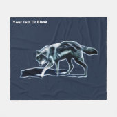Dark Wolf Fleecedecke (Vorderseite (Horizontal))