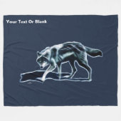 Dark Wolf Fleecedecke (Vorderseite (Horizontal))