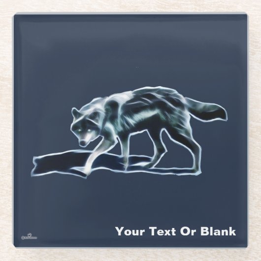Dark Wolf Glasuntersetzer (Vorderseite)