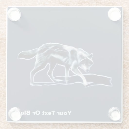 Dark Wolf Glasuntersetzer (Rückseite)