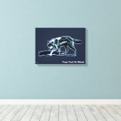 Dark Wolf Leinwanddruck (Insitu (Holzboden))
