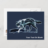 Dark Wolf Postkarte (Vorne/Hinten)