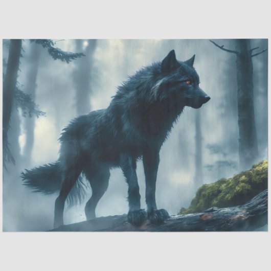 Dark Wolf Tissue Paper Seidenpapier (Vorderseite)