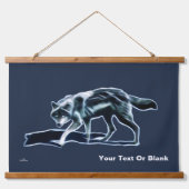 Dark Wolf Wandteppich Mit Holzrahmen (Vorne)