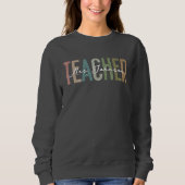 Dark Womens Retro Teacher Wertschätzung Individuel Sweatshirt (Vorderseite)